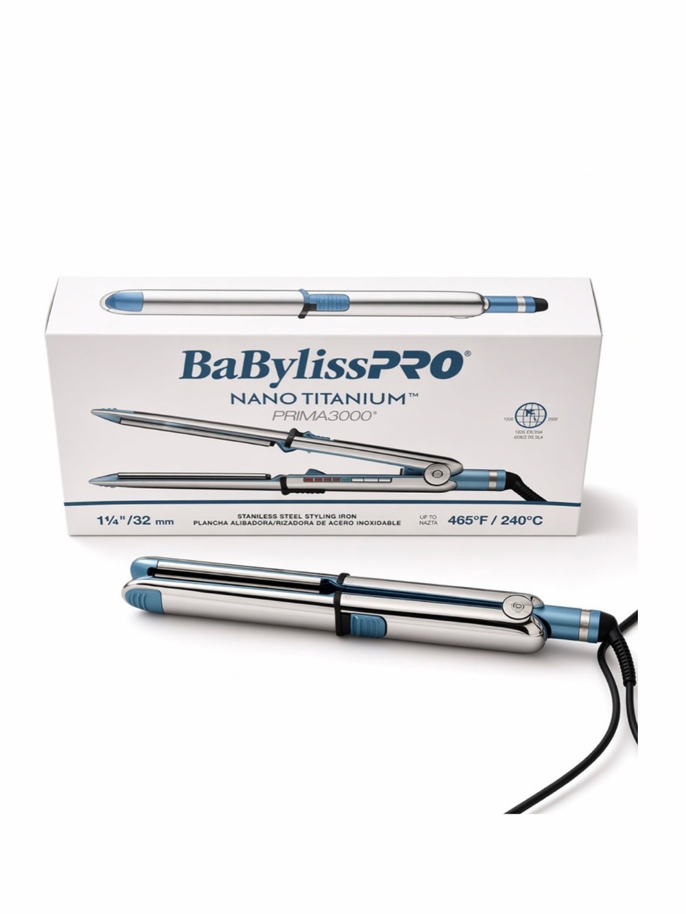 Like New Babyliss Pro Nano Titanium Prima 3000 Ionic Straightener - 1 1/4 Inch